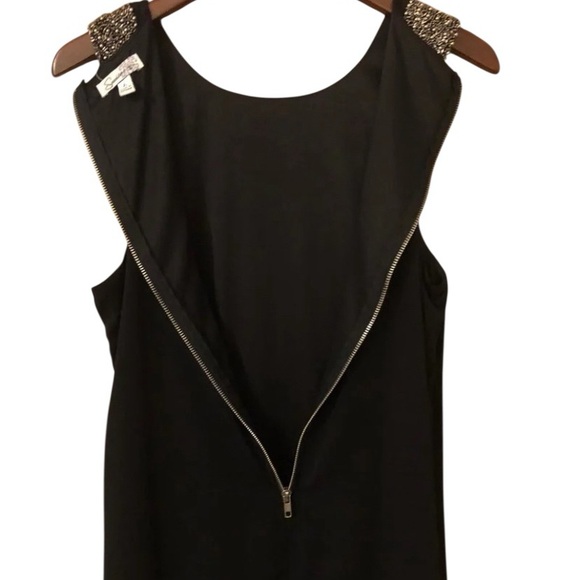 Y2k Nordstrom Speechless black Silver beaded Mini party Dress LBD Glam Coquette - Picture 9 of 9